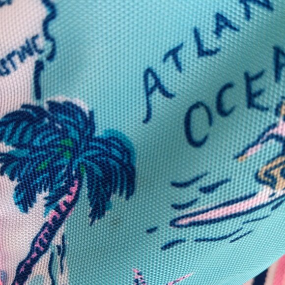 Lilly Pulitzer Overnight Duffle Amalfi Blue Lilly's Roadtrip EUC - Picture 15 of 17